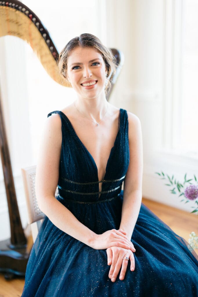 Donovan Manor wedding harpist Sarah Cavaiani