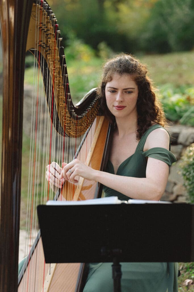 Garden wedding harp music